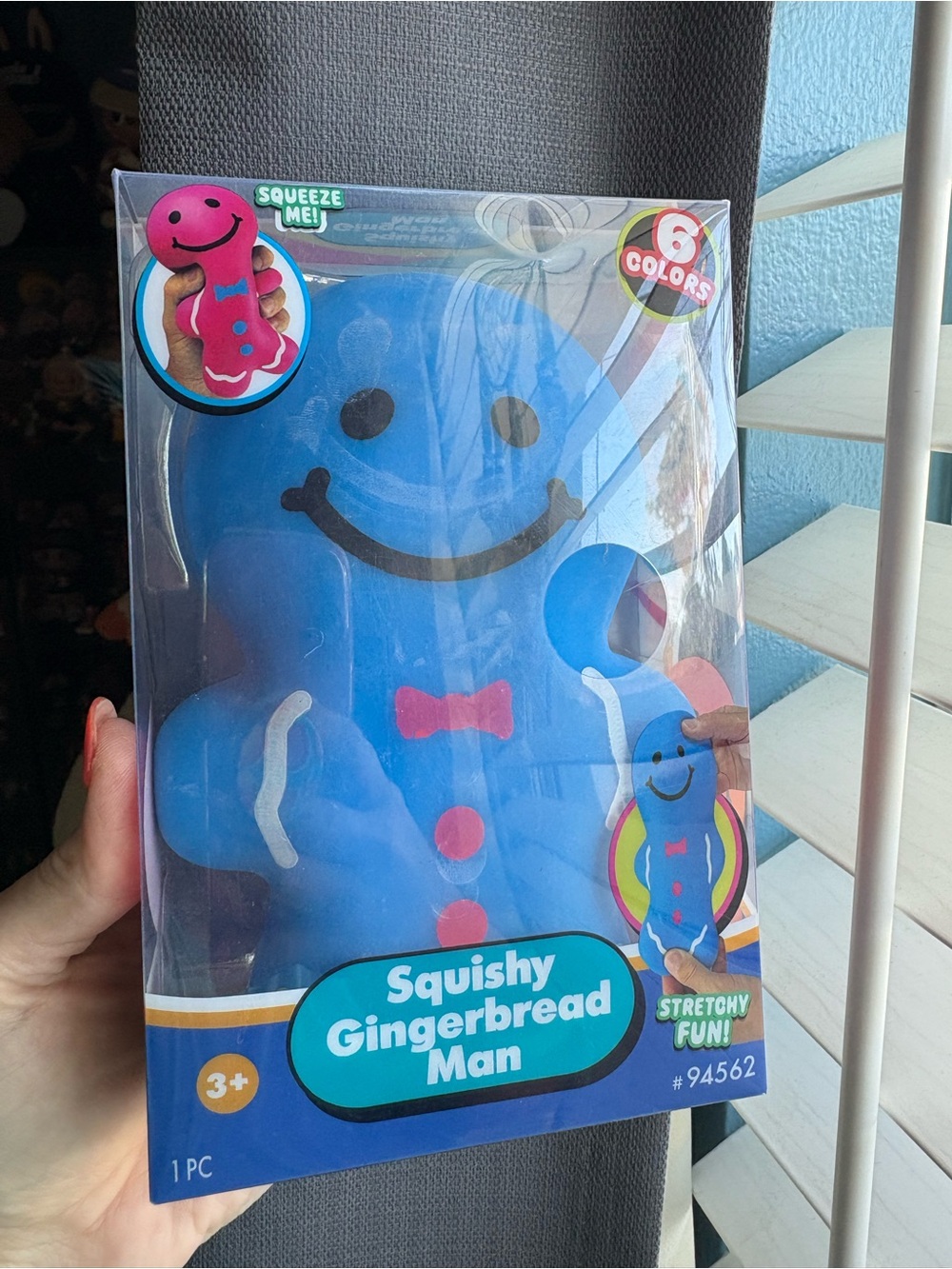 Squishy Gingerbread Man Kids Toy - Blue
